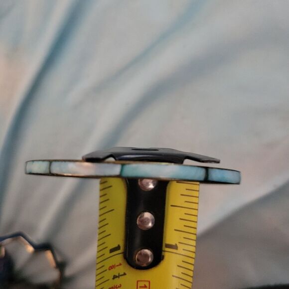 Chevron Patterned Bracelet Set in Blue and Purple - Picture 6 of 7